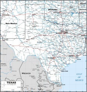 Road Map Of Texas Highways - Map